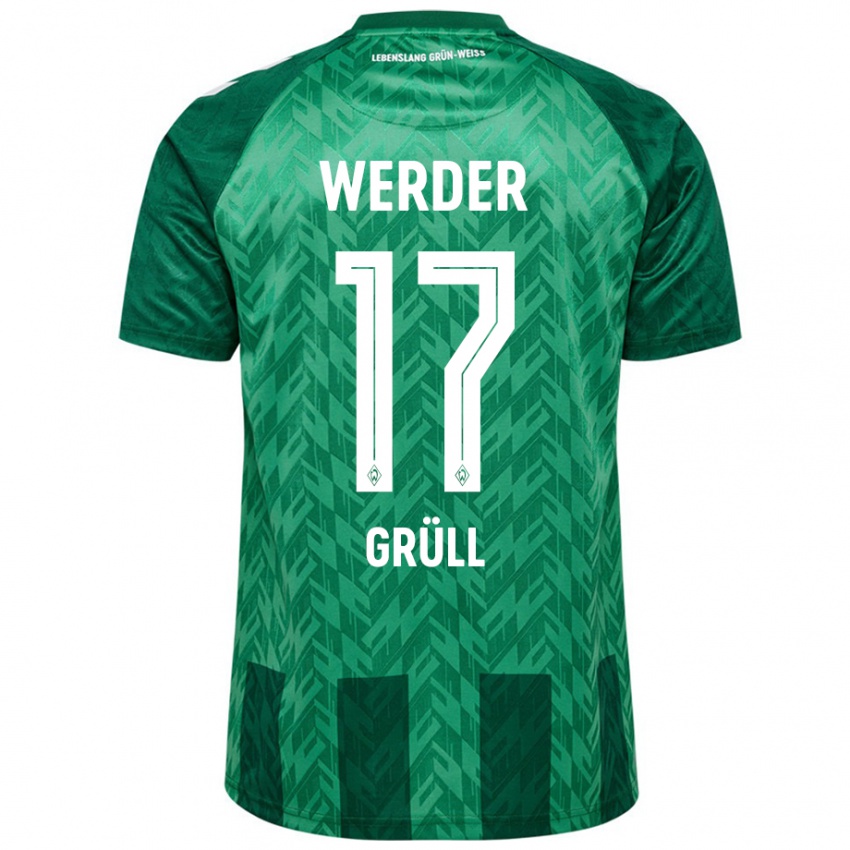 Børn Marco Grüll #17 Grøn Hjemmebane Spillertrøjer 2024/25 Trøje T-Shirt