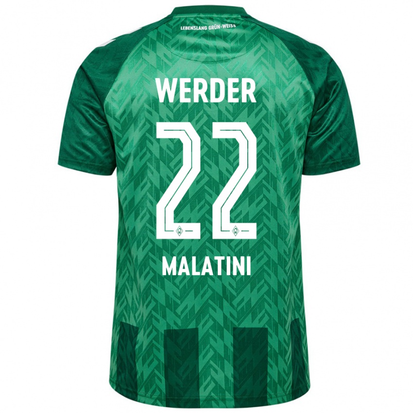 Børn Julián Malatini #22 Grøn Hjemmebane Spillertrøjer 2024/25 Trøje T-Shirt