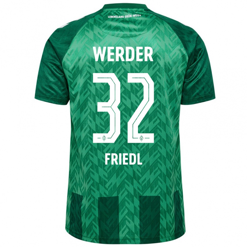 Børn Marco Friedl #32 Grøn Hjemmebane Spillertrøjer 2024/25 Trøje T-Shirt