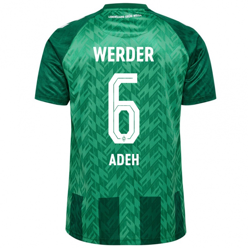 Børn Wesley Adeh #6 Grøn Hjemmebane Spillertrøjer 2024/25 Trøje T-Shirt