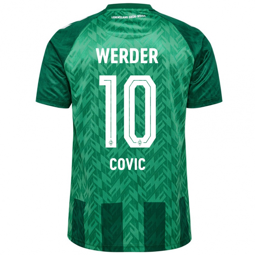 Børn Patrice Covic #10 Grøn Hjemmebane Spillertrøjer 2024/25 Trøje T-Shirt