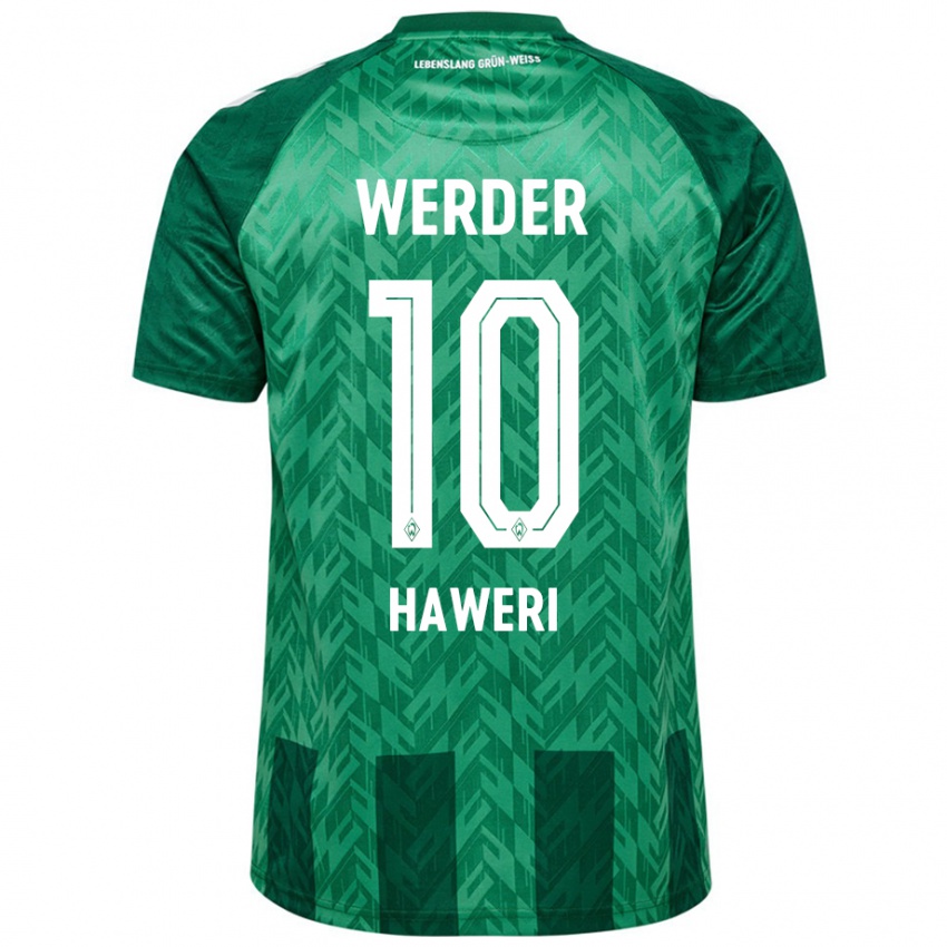 Børn Adrian Haweri #10 Grøn Hjemmebane Spillertrøjer 2024/25 Trøje T-Shirt