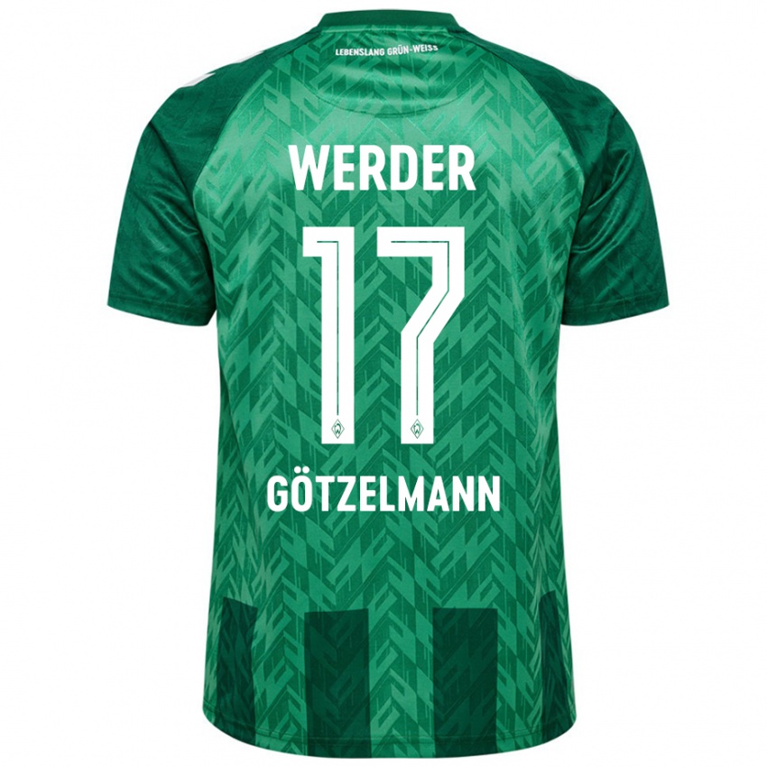 Børn Patrick Götzelmann #17 Grøn Hjemmebane Spillertrøjer 2024/25 Trøje T-Shirt