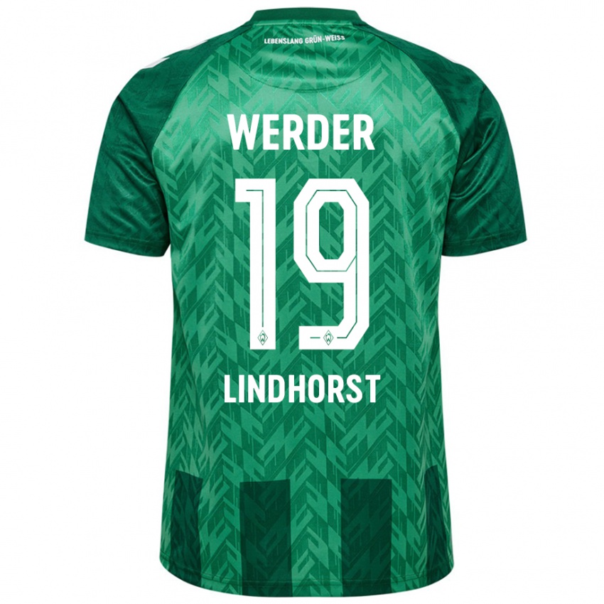 Børn Jerrit Lindhorst #19 Grøn Hjemmebane Spillertrøjer 2024/25 Trøje T-Shirt