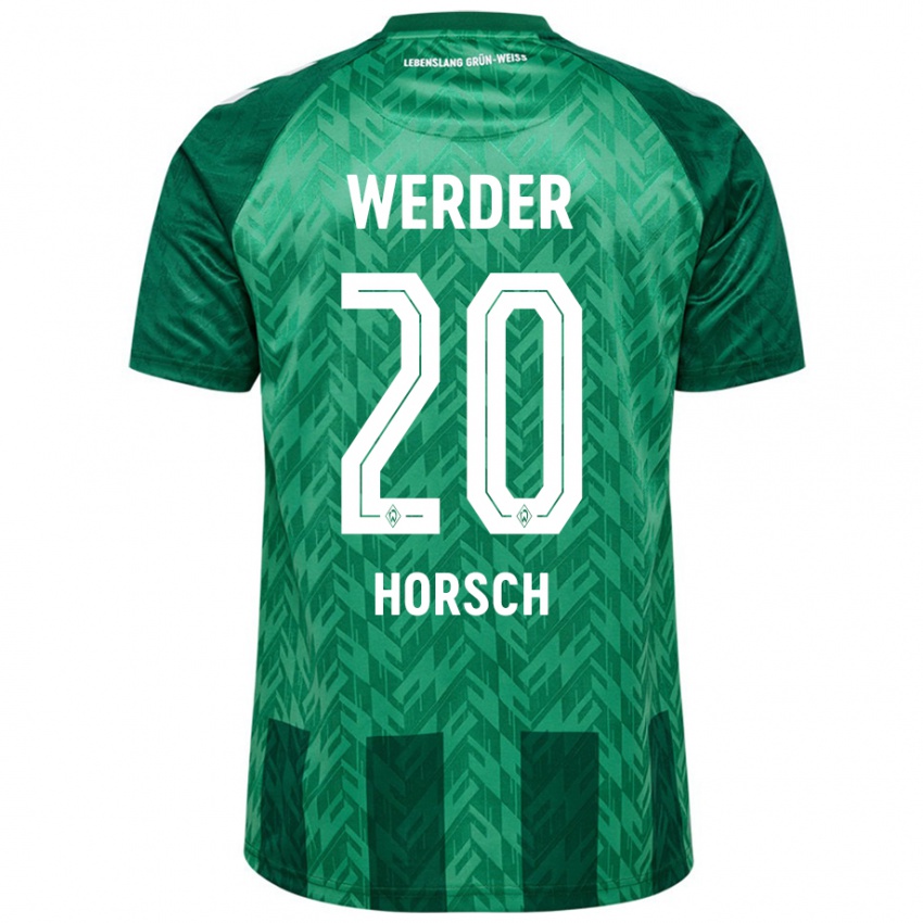 Børn Jonas Horsch #20 Grøn Hjemmebane Spillertrøjer 2024/25 Trøje T-Shirt