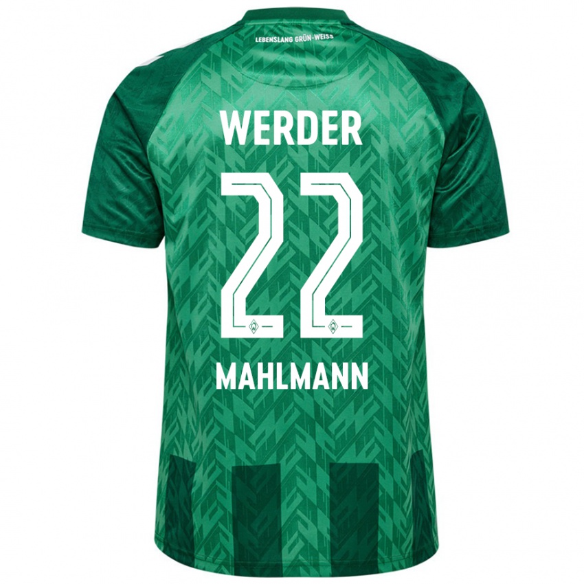 Børn Justus Mahlmann #22 Grøn Hjemmebane Spillertrøjer 2024/25 Trøje T-Shirt