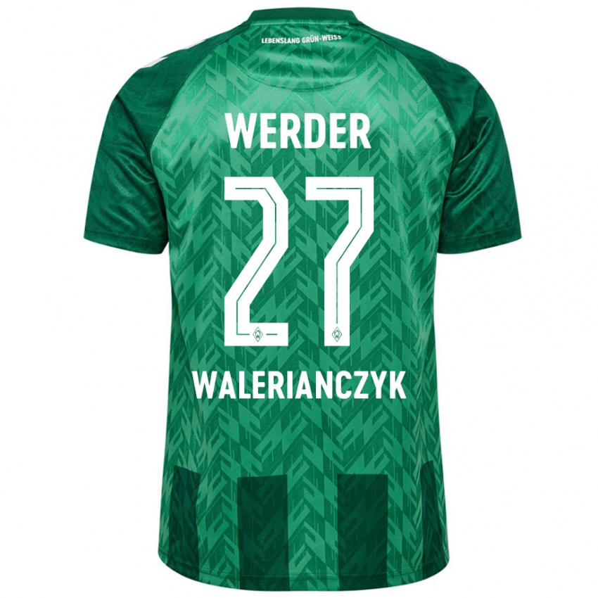 Børn Dennis Walerianczyk #27 Grøn Hjemmebane Spillertrøjer 2024/25 Trøje T-Shirt