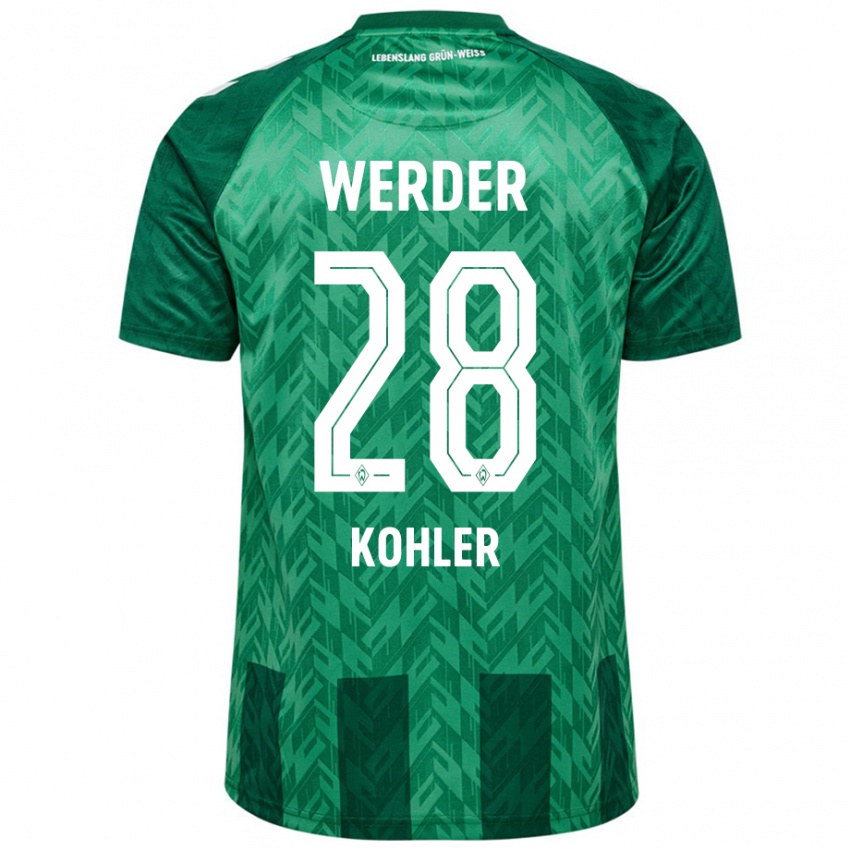 Børn Ethan Kohler #28 Grøn Hjemmebane Spillertrøjer 2024/25 Trøje T-Shirt