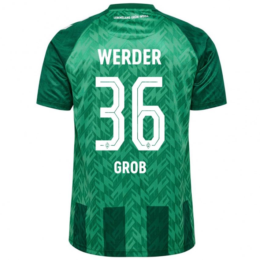 Børn Christian Groß #36 Grøn Hjemmebane Spillertrøjer 2024/25 Trøje T-Shirt