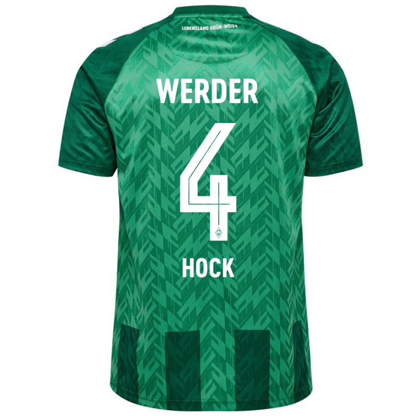 Børn Alexander Höck #4 Grøn Hjemmebane Spillertrøjer 2024/25 Trøje T-Shirt