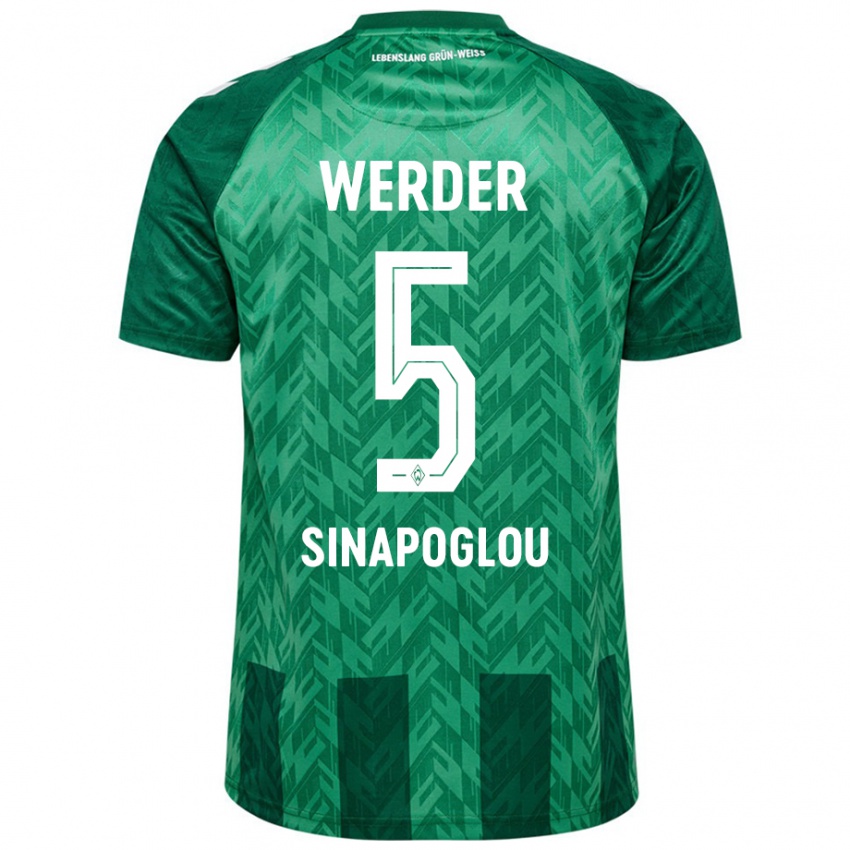 Børn Oguzcan Sinapoglou #5 Grøn Hjemmebane Spillertrøjer 2024/25 Trøje T-Shirt