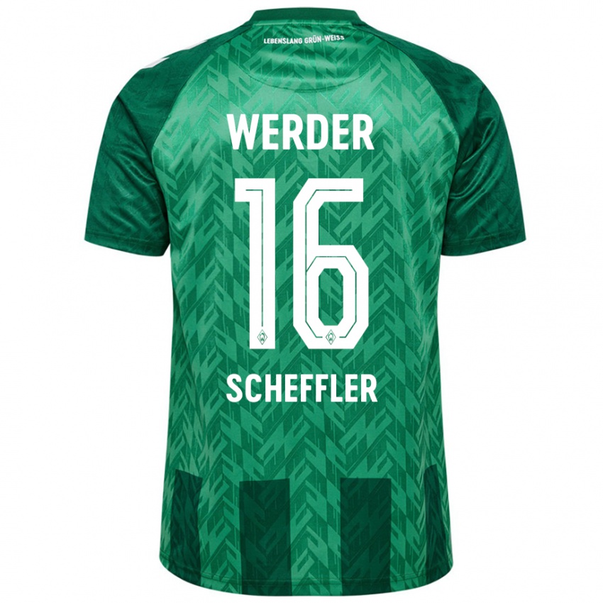 Børn Ian Scheffler #16 Grøn Hjemmebane Spillertrøjer 2024/25 Trøje T-Shirt