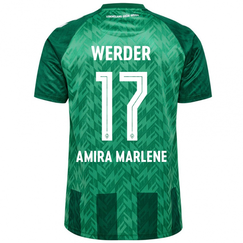 Børn Amira Marlene Dahl #17 Grøn Hjemmebane Spillertrøjer 2024/25 Trøje T-Shirt