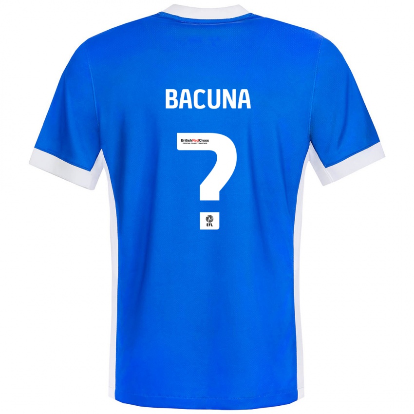 Børn Juninho Bacuna #0 Blå Hvid Hjemmebane Spillertrøjer 2024/25 Trøje T-Shirt