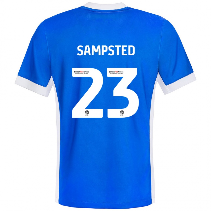 Børn Alfons Sampsted #23 Blå Hvid Hjemmebane Spillertrøjer 2024/25 Trøje T-Shirt