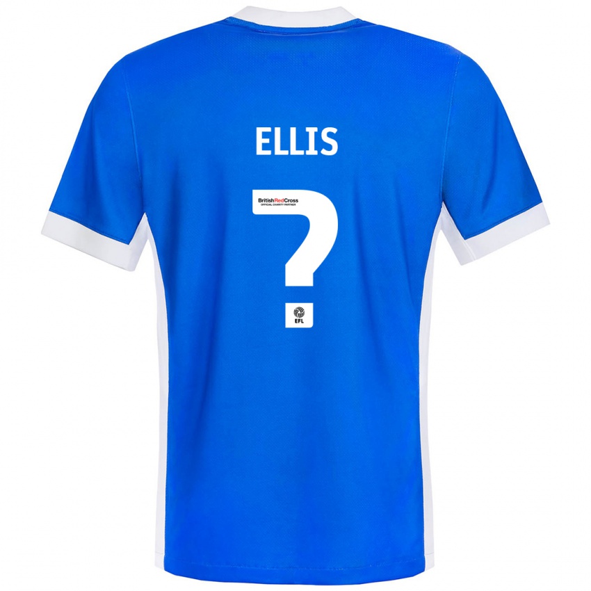 Børn O'shea Ellis #0 Blå Hvid Hjemmebane Spillertrøjer 2024/25 Trøje T-Shirt