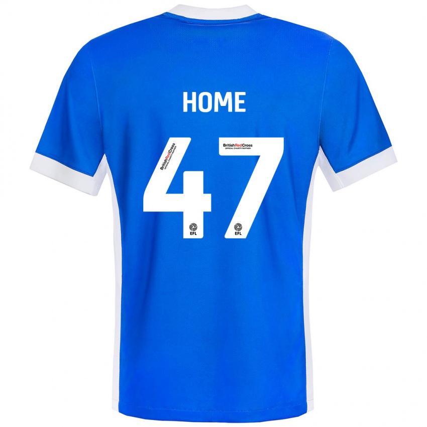 Børn Josh Home #47 Blå Hvid Hjemmebane Spillertrøjer 2024/25 Trøje T-Shirt