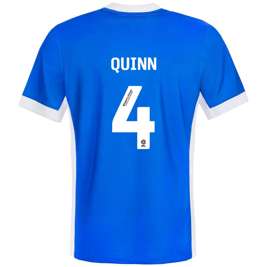 Børn Louise Catherine Quinn #4 Blå Hvid Hjemmebane Spillertrøjer 2024/25 Trøje T-Shirt