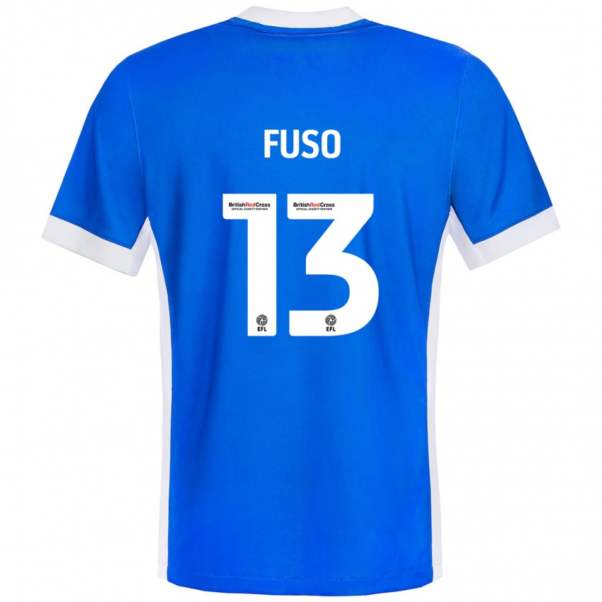 Børn Ivana Fuso #13 Blå Hvid Hjemmebane Spillertrøjer 2024/25 Trøje T-Shirt