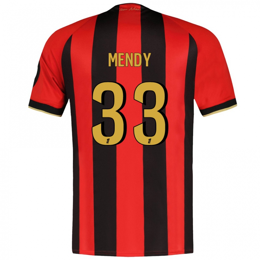 Børn Antoine Mendy #33 Rød Sort Hjemmebane Spillertrøjer 2024/25 Trøje T-Shirt