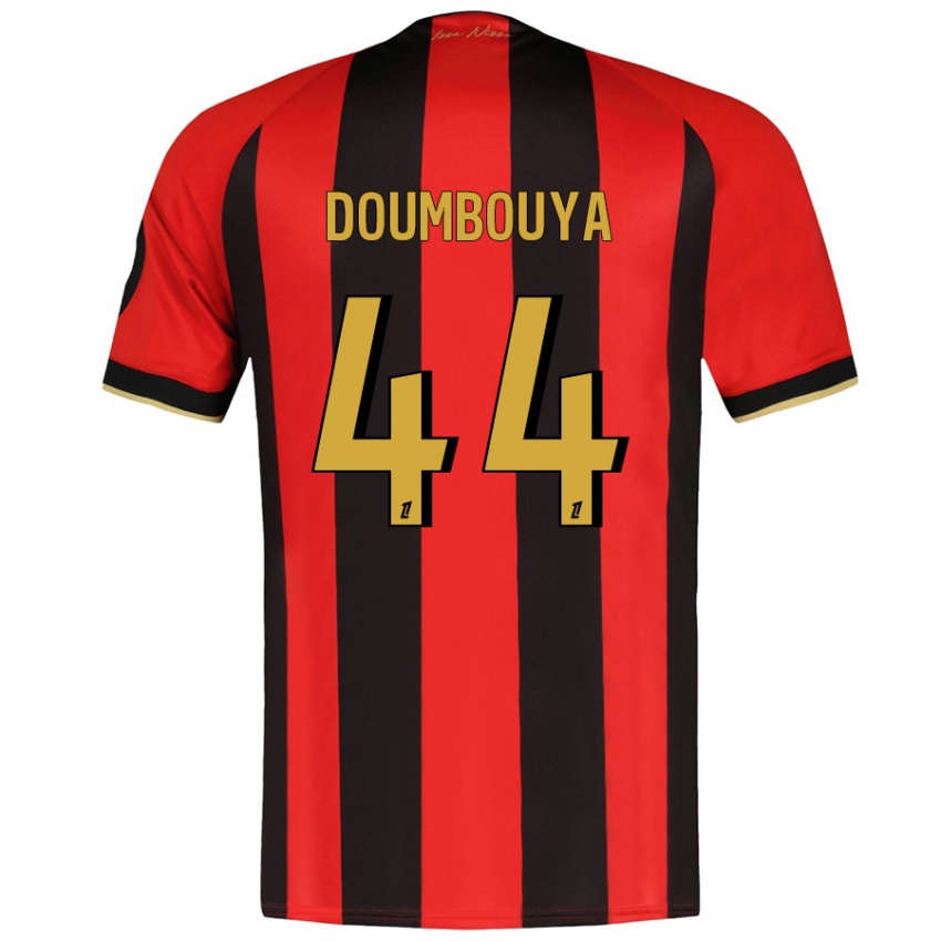 Børn Amidou Doumbouya #44 Rød Sort Hjemmebane Spillertrøjer 2024/25 Trøje T-Shirt