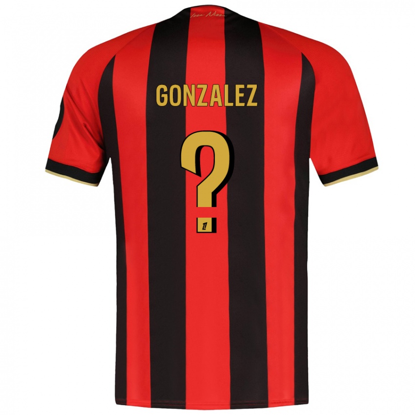 Børn Anthony Gonzalez #0 Rød Sort Hjemmebane Spillertrøjer 2024/25 Trøje T-Shirt