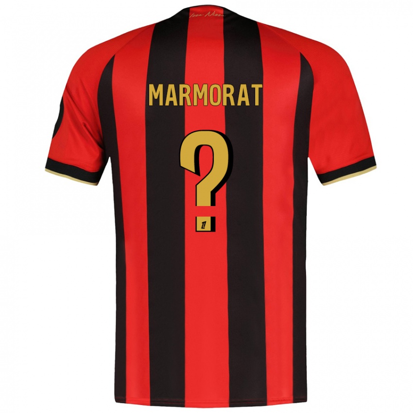 Børn Mathéo Marmorat #0 Rød Sort Hjemmebane Spillertrøjer 2024/25 Trøje T-Shirt