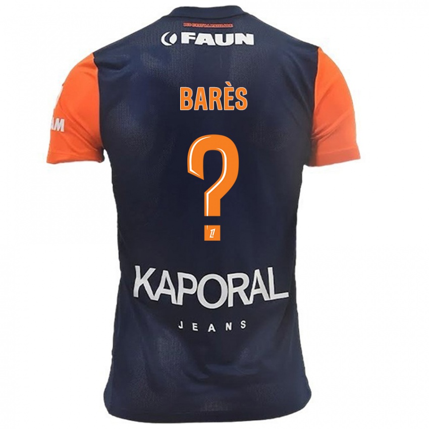 Børn Gabriel Barès #0 Marineblå Orange Hjemmebane Spillertrøjer 2024/25 Trøje T-Shirt