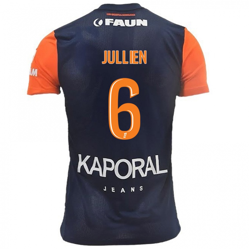 Børn Christopher Jullien #6 Marineblå Orange Hjemmebane Spillertrøjer 2024/25 Trøje T-Shirt