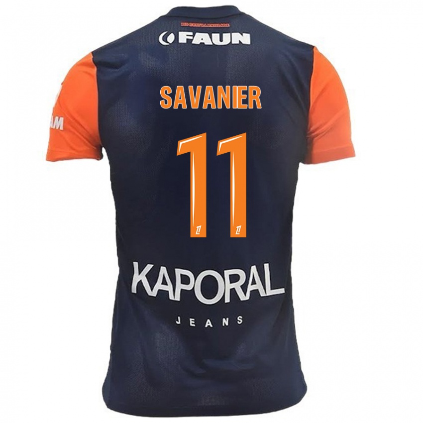 Børn Téji Savanier #11 Marineblå Orange Hjemmebane Spillertrøjer 2024/25 Trøje T-Shirt