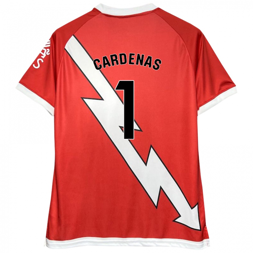 Børn Dani Cárdenas #1 Hvid Rød Hjemmebane Spillertrøjer 2024/25 Trøje T-Shirt