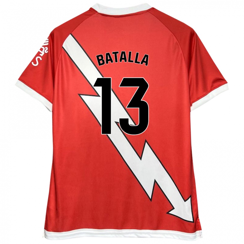 Børn Augusto Batalla #13 Hvid Rød Hjemmebane Spillertrøjer 2024/25 Trøje T-Shirt