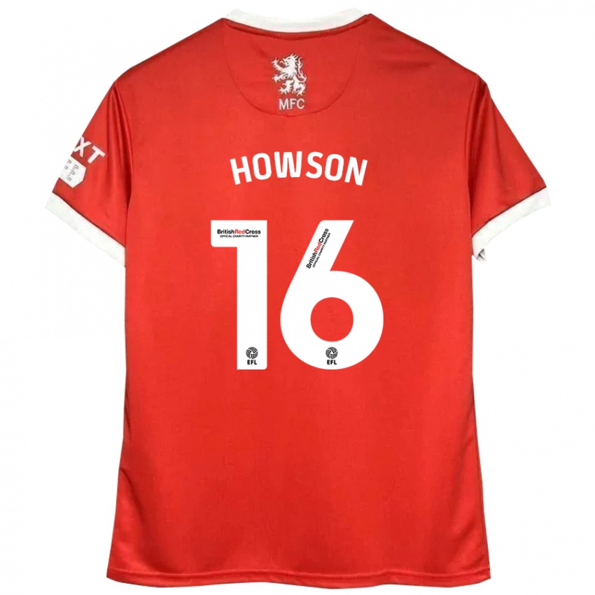 Børn Jonathan Howson #16 Rød Hvid Hjemmebane Spillertrøjer 2024/25 Trøje T-Shirt