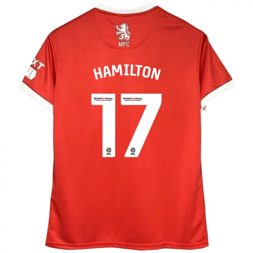 Børn Micah Hamilton #17 Rød Hvid Hjemmebane Spillertrøjer 2024/25 Trøje T-Shirt