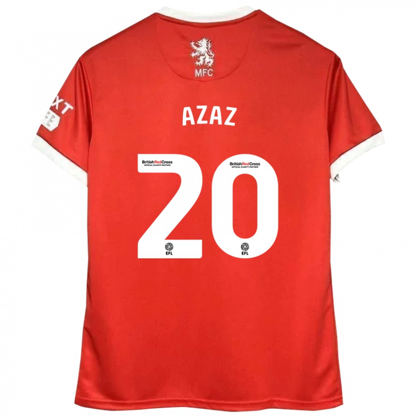 Børn Finn Azaz #20 Rød Hvid Hjemmebane Spillertrøjer 2024/25 Trøje T-Shirt