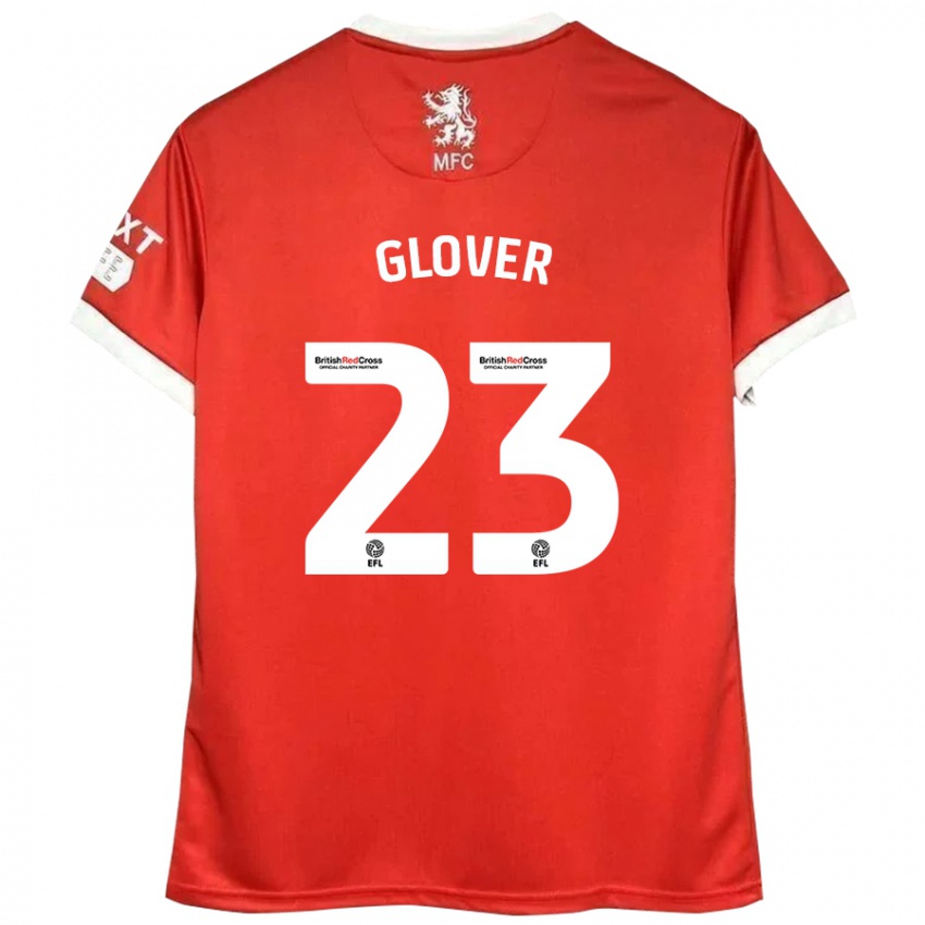 Børn Tom Glover #23 Rød Hvid Hjemmebane Spillertrøjer 2024/25 Trøje T-Shirt