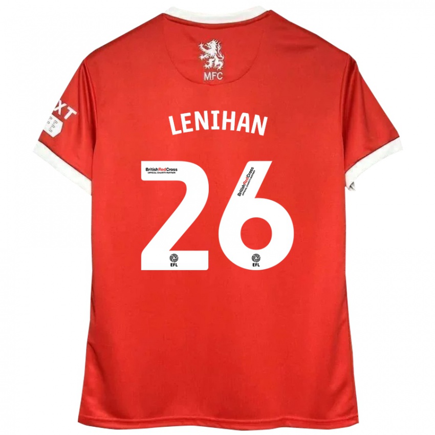 Børn Darragh Lenihan #26 Rød Hvid Hjemmebane Spillertrøjer 2024/25 Trøje T-Shirt