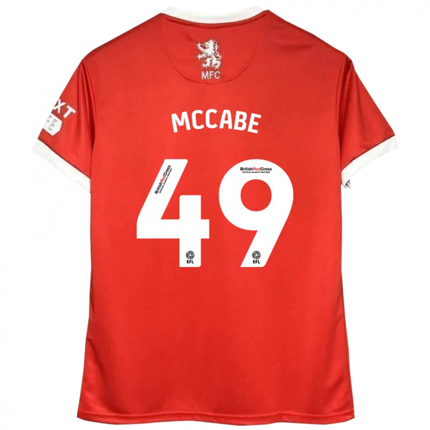 Børn Law Mccabe #49 Rød Hvid Hjemmebane Spillertrøjer 2024/25 Trøje T-Shirt