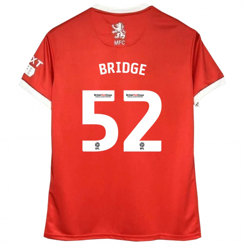 Børn Aj Bridge #52 Rød Hvid Hjemmebane Spillertrøjer 2024/25 Trøje T-Shirt