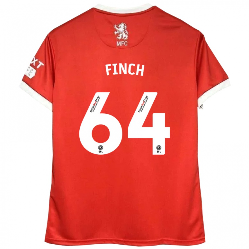 Børn Sonny Finch #64 Rød Hvid Hjemmebane Spillertrøjer 2024/25 Trøje T-Shirt