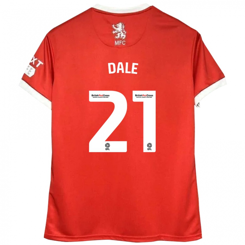 Børn Faye Dale #21 Rød Hvid Hjemmebane Spillertrøjer 2024/25 Trøje T-Shirt