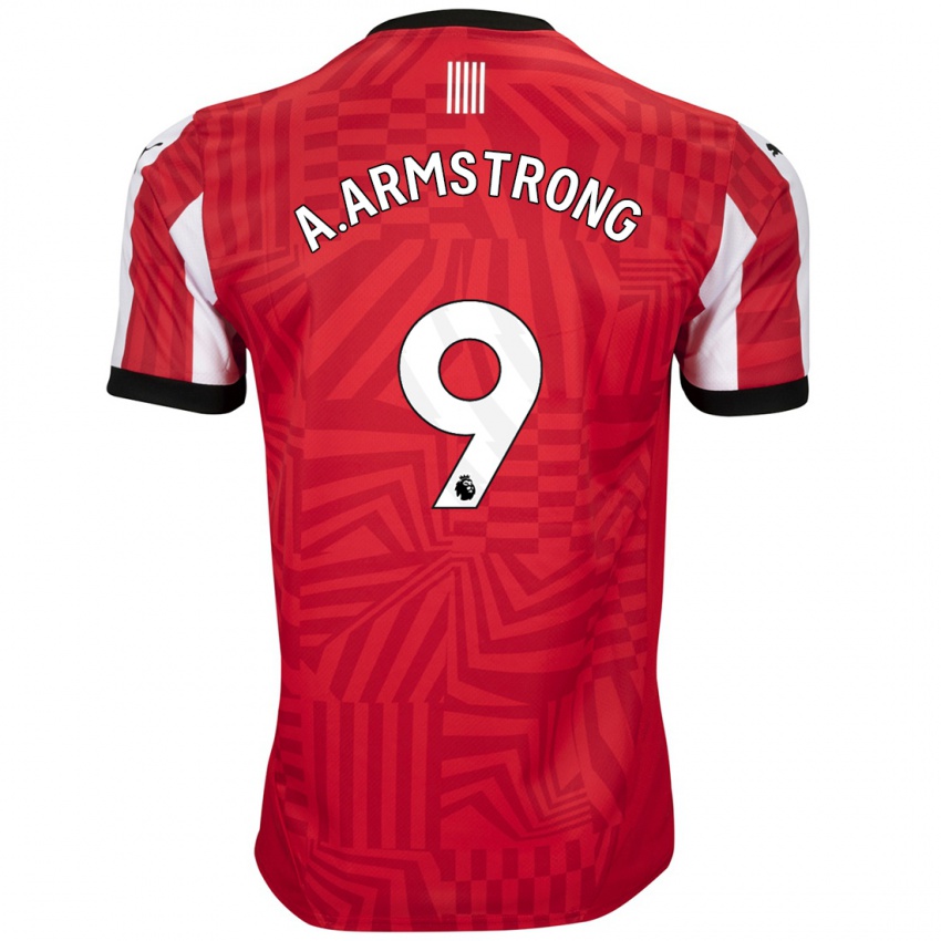 Børn Adam Armstrong #9 Rød Hvid Hjemmebane Spillertrøjer 2024/25 Trøje T-Shirt