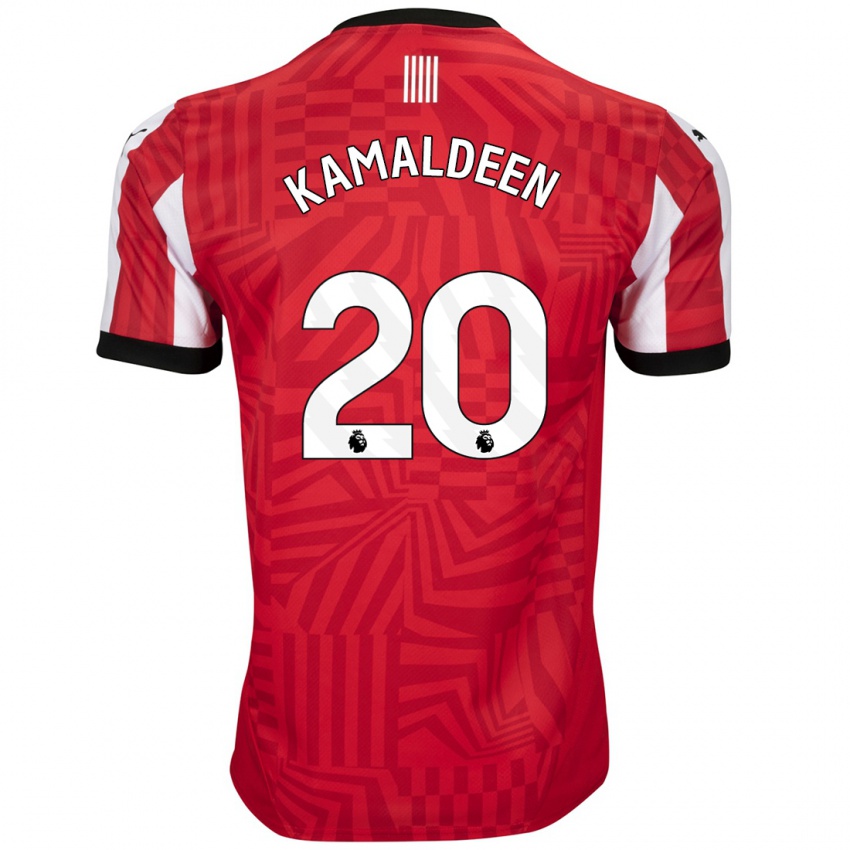 Børn Kamaldeen Sulemana #20 Rød Hvid Hjemmebane Spillertrøjer 2024/25 Trøje T-Shirt