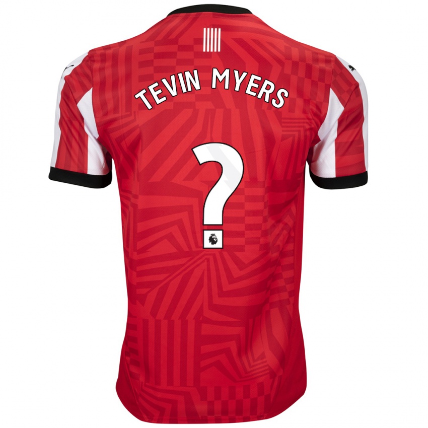 Børn Tevin Myers #0 Rød Hvid Hjemmebane Spillertrøjer 2024/25 Trøje T-Shirt