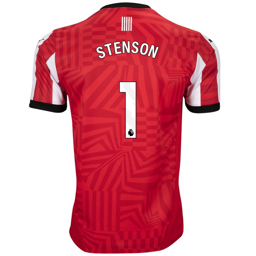 Børn Fran Stenson #1 Rød Hvid Hjemmebane Spillertrøjer 2024/25 Trøje T-Shirt