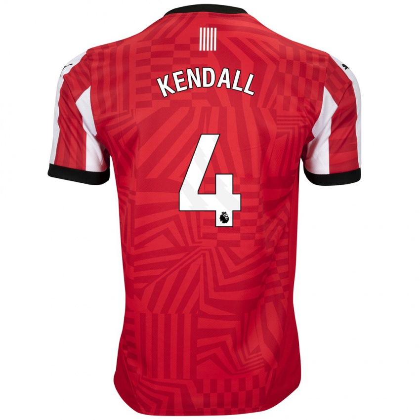 Børn Lucia Kendall #4 Rød Hvid Hjemmebane Spillertrøjer 2024/25 Trøje T-Shirt