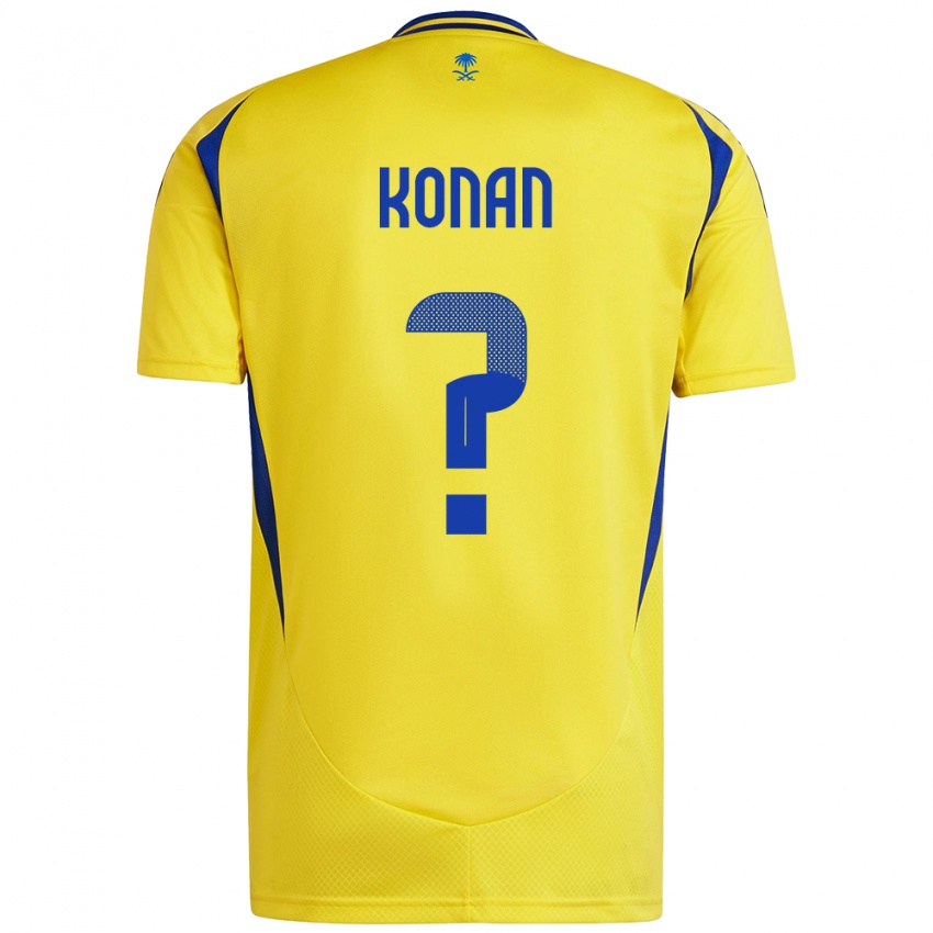 Børn Ghislain Konan #0 Gul Blå Hjemmebane Spillertrøjer 2024/25 Trøje T-Shirt