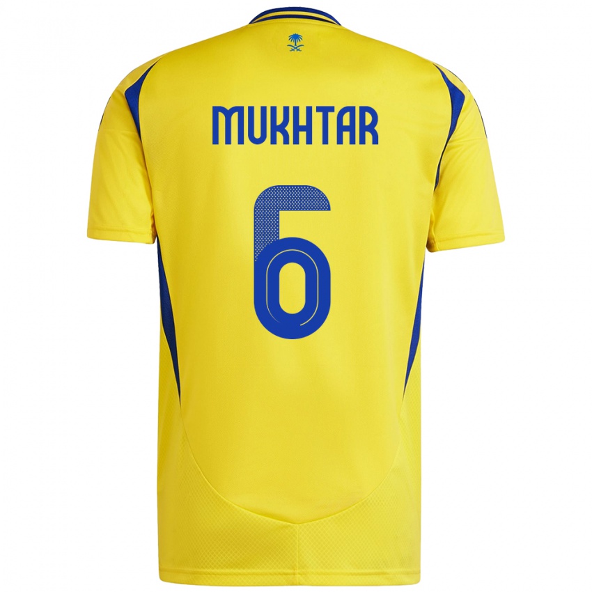 Børn Mukhtar Ali #6 Gul Blå Hjemmebane Spillertrøjer 2024/25 Trøje T-Shirt