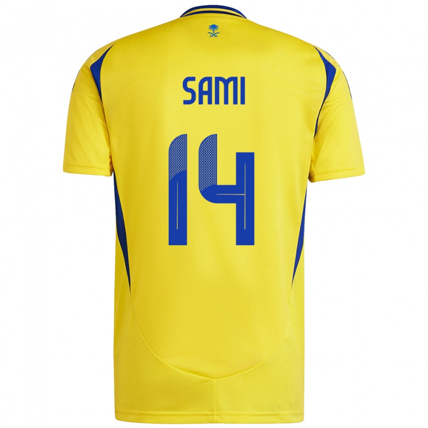 Børn Sami Al-Najei #14 Gul Blå Hjemmebane Spillertrøjer 2024/25 Trøje T-Shirt