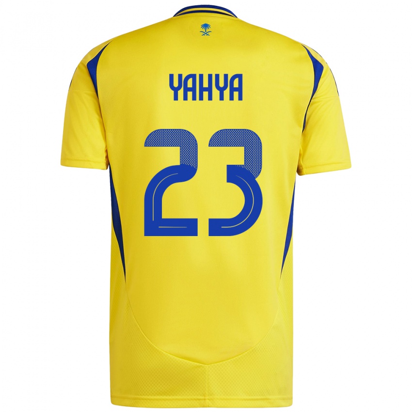 Børn Ayman Yahya #23 Gul Blå Hjemmebane Spillertrøjer 2024/25 Trøje T-Shirt